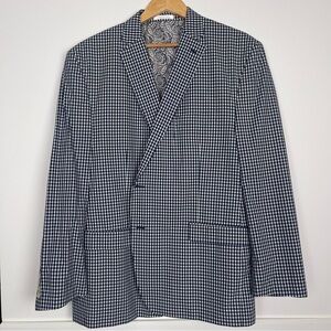 Ralph Lauren Blue and White Checkered Sport Coat